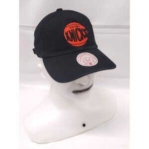 NBA New York Knicks Black One Size Adjustable Hat By Mitchell & Ness New